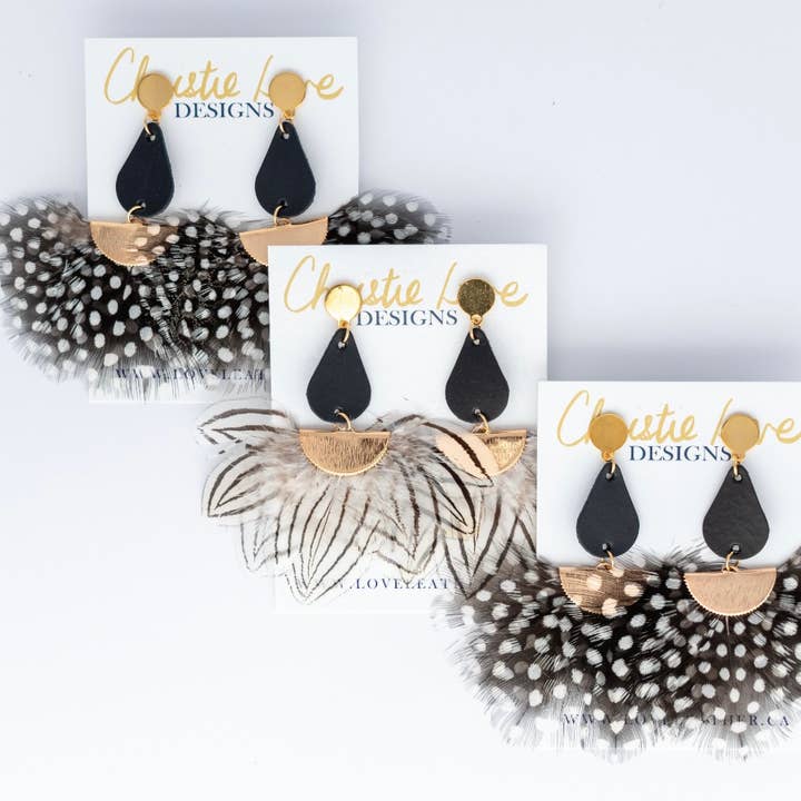 Love Leather - Wholesale Stud/Post Earrings - “Suzanne”-Party and Statement earrings-Hypoallergenic1