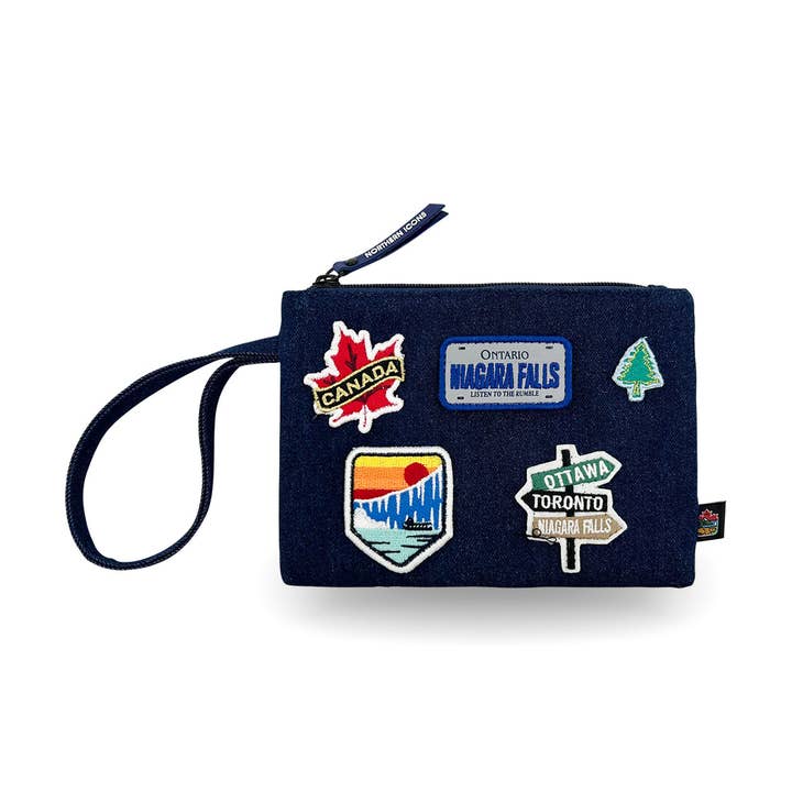 NIAGARA FALLS ZIP JEAN POUCH for wholesale by Northern Icons Canada