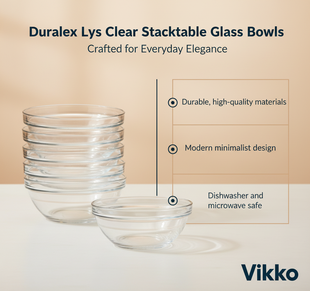 Kadra Kitchenware - Wholesale Bowl - Duralex Lys Clear Stackable Glass Bowls3