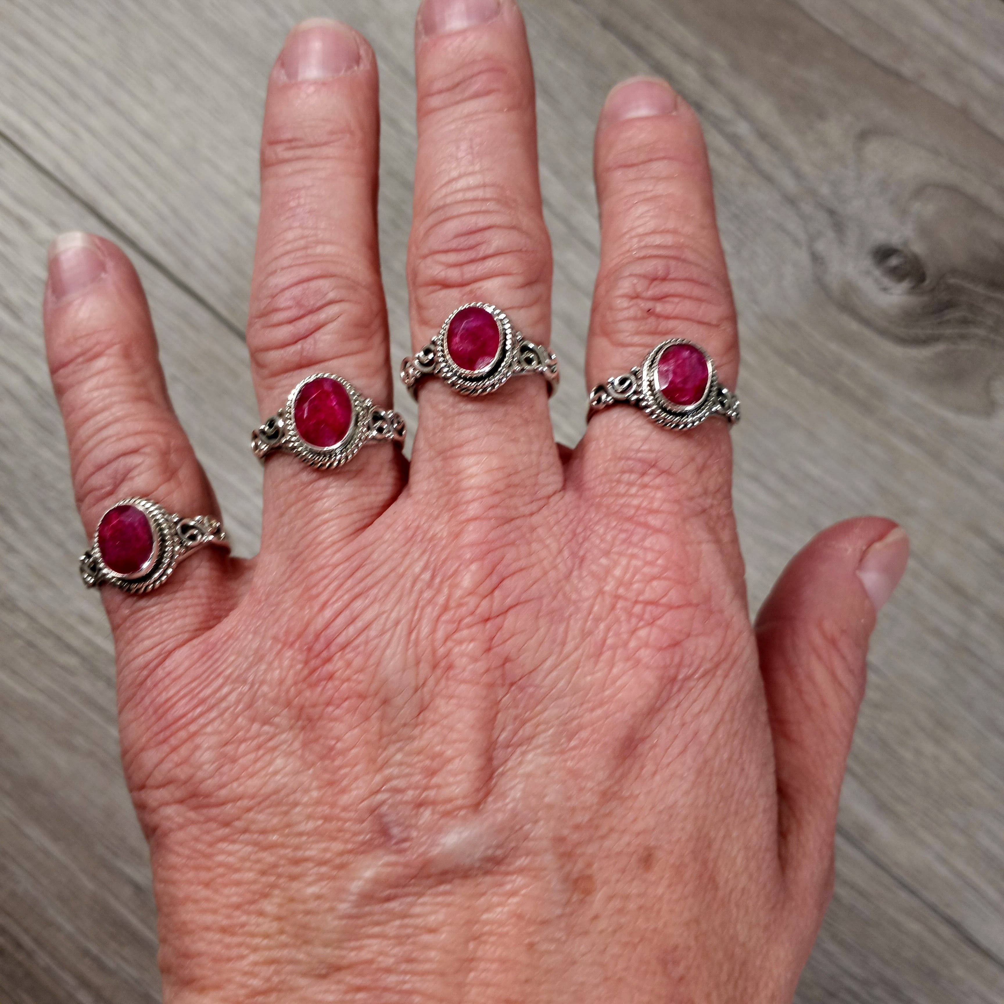 Keystone Crystals - Vente Solitaire - Bague en argent 925 avec pierre précieuse, motif tourbillon victorien double5