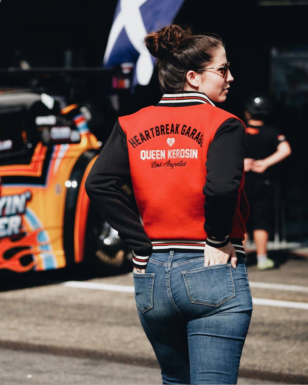 KING KEROSIN – Engroshandel College-/baseballjakke – Kvinder – Heartbreak Garage College Jakke0