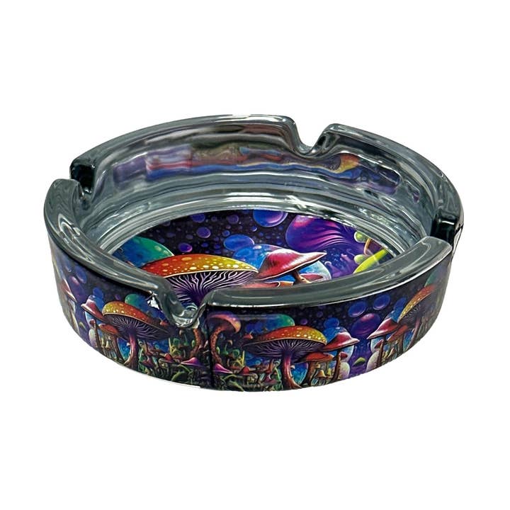 Cenicero de Cristal TMI Signature - Hongos Cósmicos (4,25 pulgadas) para venta al por mayor de Ted Miller Innovation