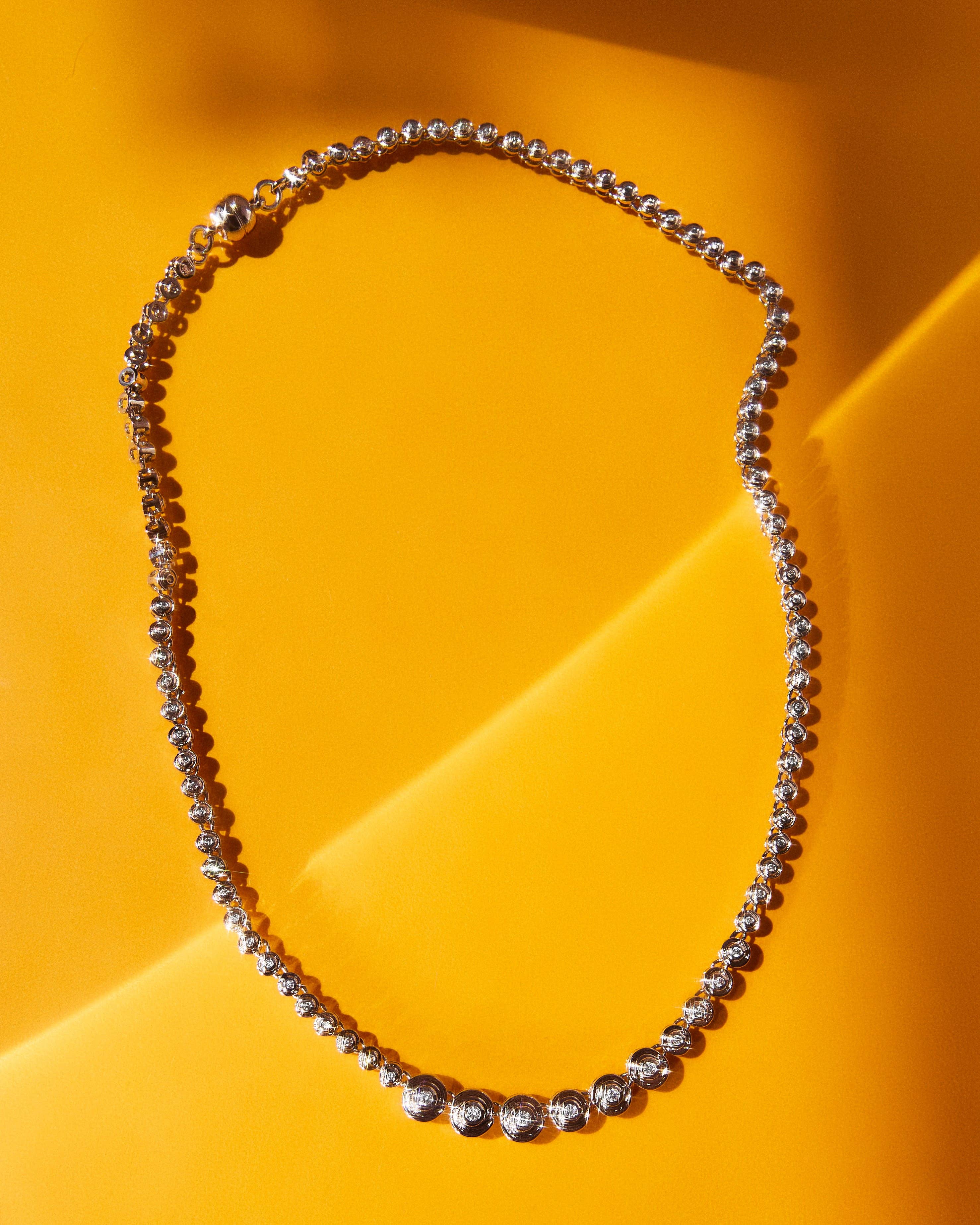 Luv AJ – Colar de elos e correntes por atacado – Colar de Ténis com Bisel Ondulado5