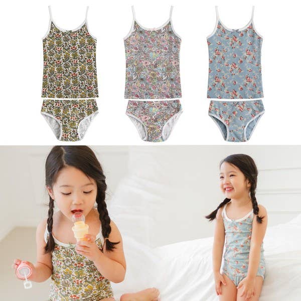 Rose Ensemble de sous-vêtements à fleurs - Rose en vente sur Faire2