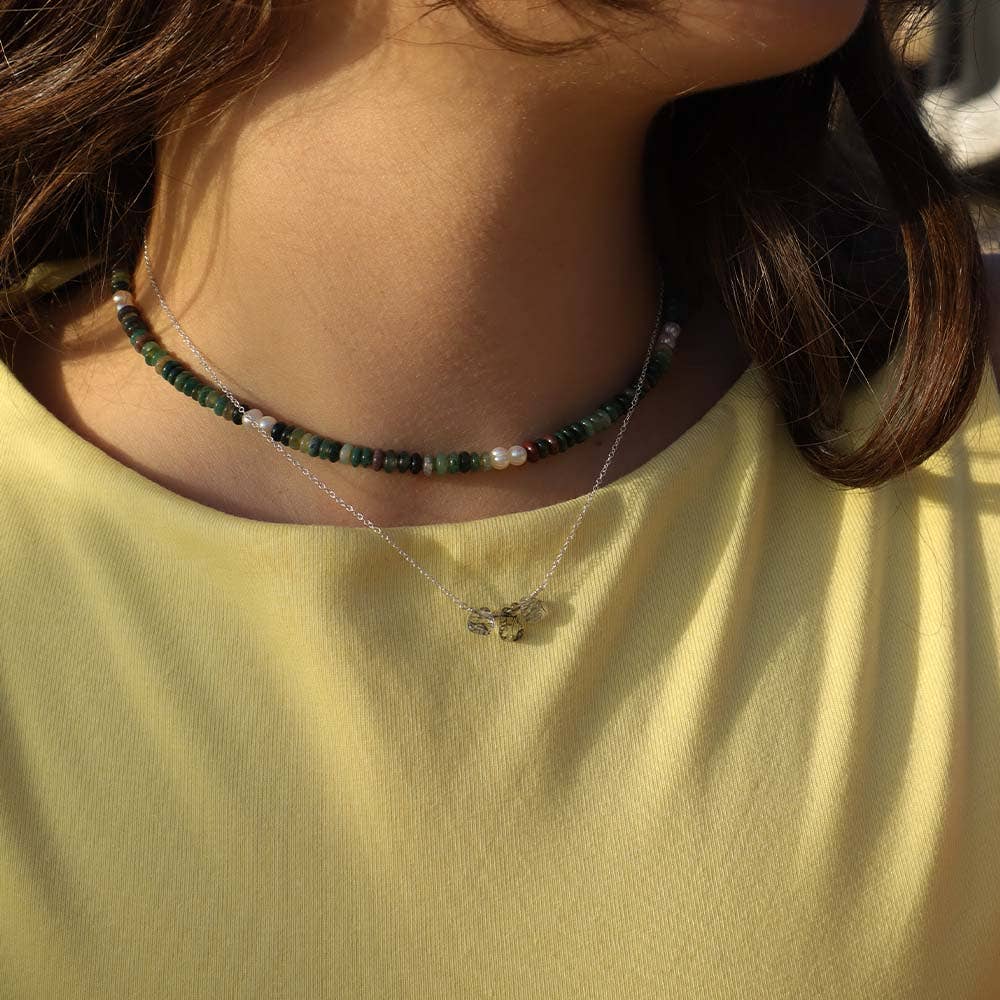 Koi Atelier - Wholesale Beaded/Pearl Necklace - Down to Earth necklace silver3