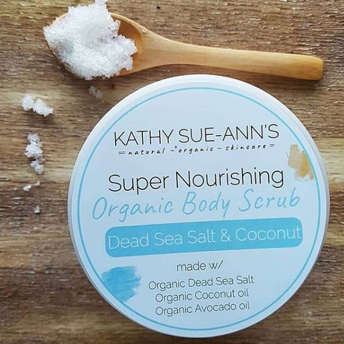 200ml Organic Dead Sea Salt and Coconut Scrub for wholesale by Kathy Sue-Ann's