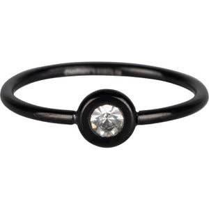 R955 Donut Black White Crystal for wholesale by Charmin's Ringen