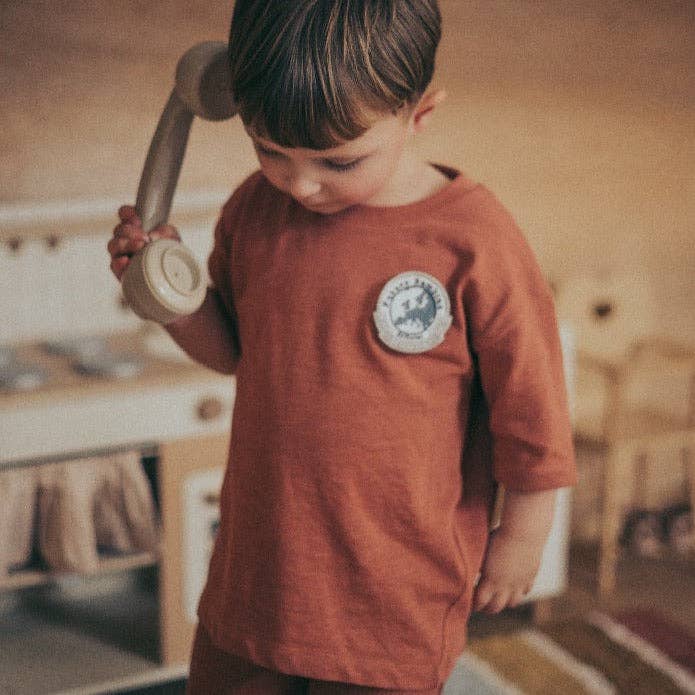 T Camisa Patch Rust por atacado de Futuro Bambino