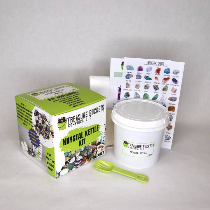 Krystal Kettle Gem Mining Quart Kit - Gems, Crystals for wholesale by Treasure Buckets Co., LLC