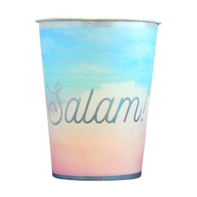 Gobelets de fête Salam (paquet de 10) - Pastel et irisé pour la vente par Peacock Supplies