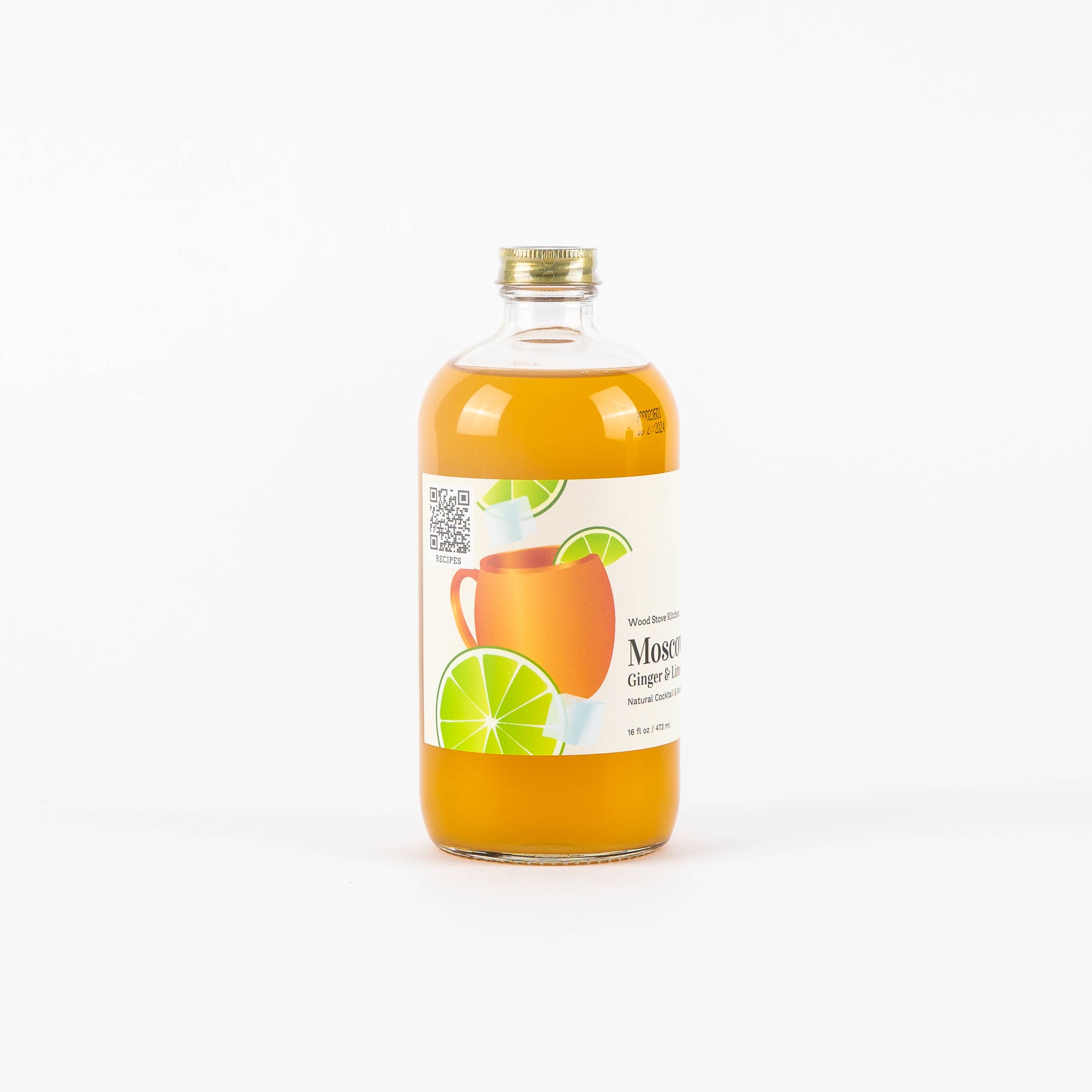 Wood Stove Kitchen - Wholesale Cocktail Mix/Syrup - Moscow Mule (Ginger & Lime) Natural Cocktail and Mocktail Mixer, 16 fl oz1
