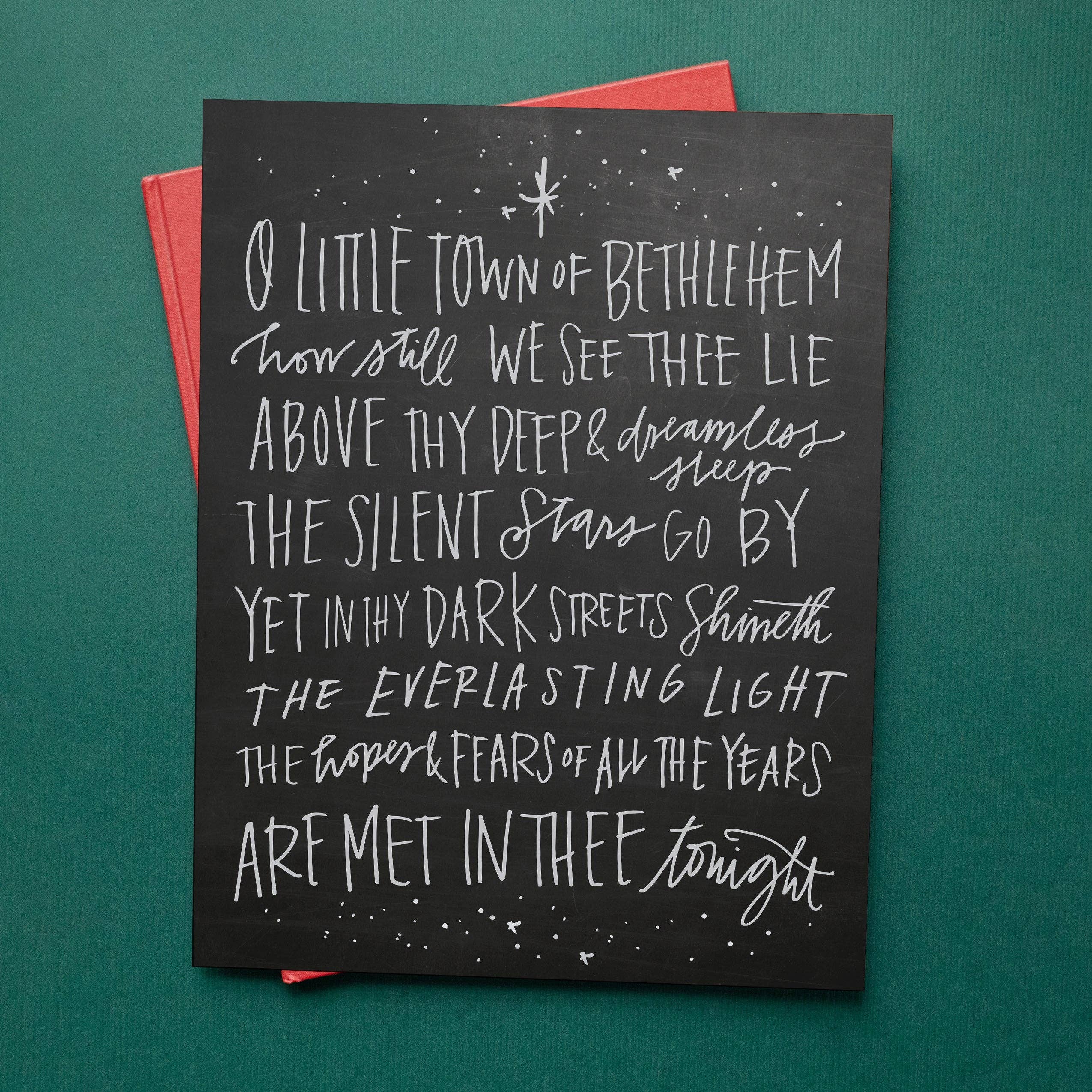 Lindsay Letters - Wholesale Art Print - O Little Town of Bethlehem | Charcoal | Art Print0