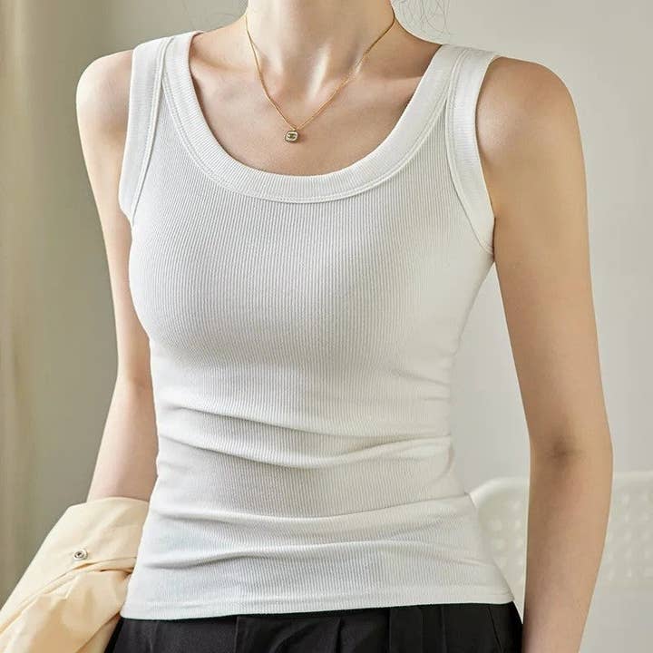 UZ Wholesale Store - Wholesale Tank Top - Women's - Solid Color Sleeveless Top For Covering Side Boob