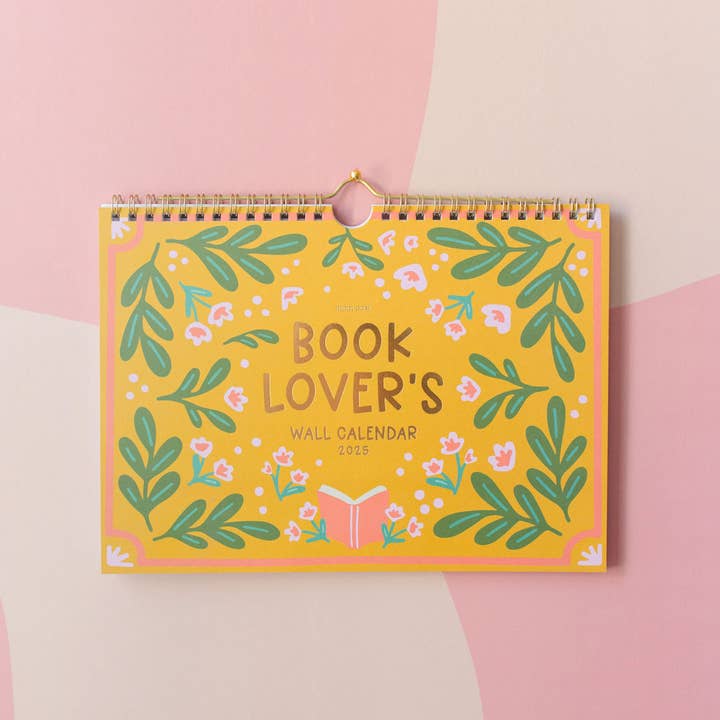 Pippi Post - Wholesale Calendar - Book Lover's 2025 Spiral Wall Calendar