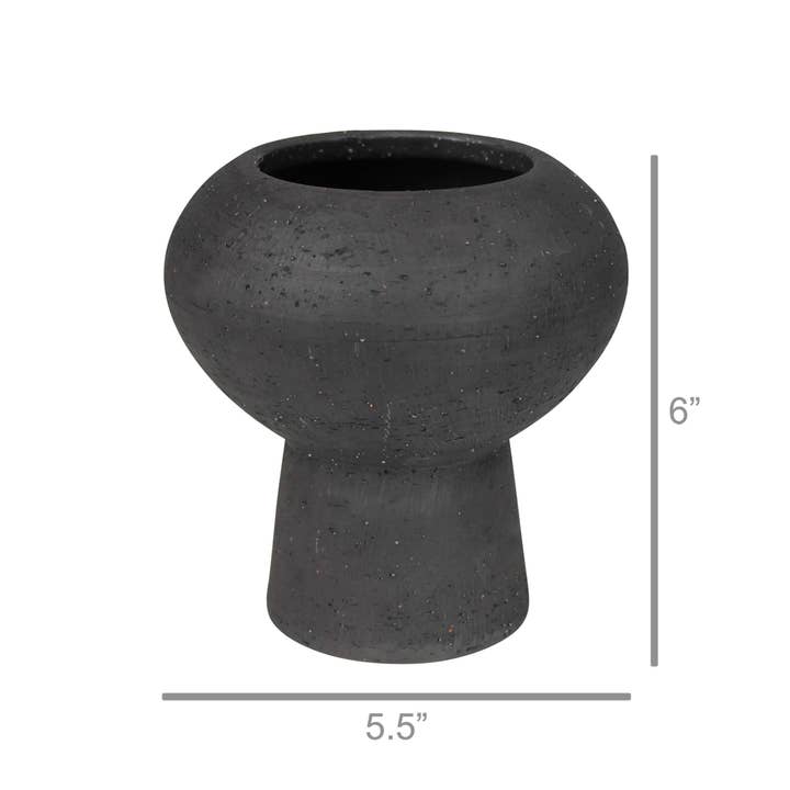 Black Cruz Vase, Ceramic - Sm for wholesale on Faire