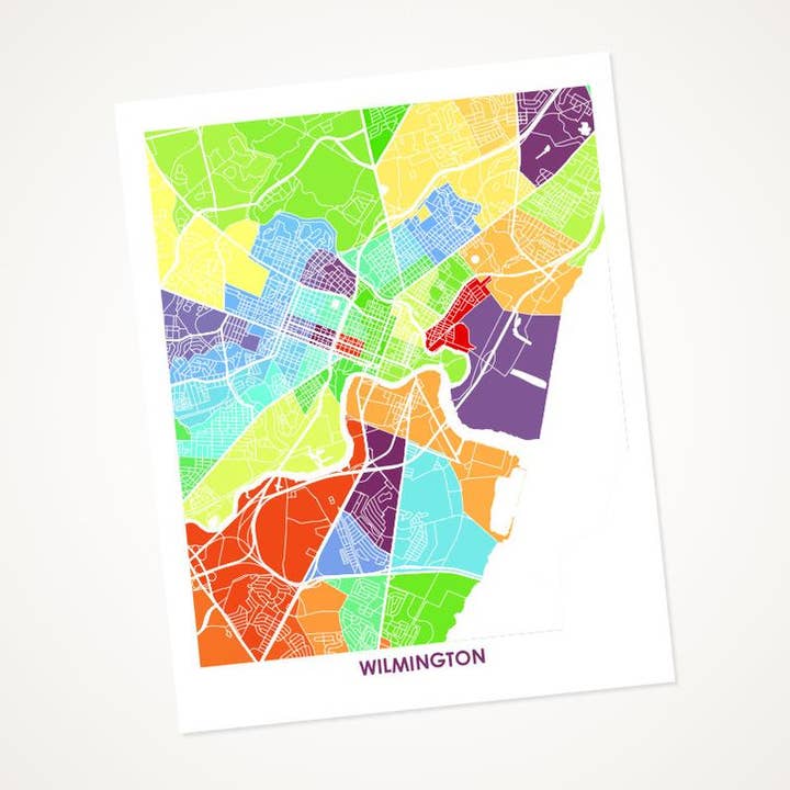 Juanitas Wilmington DE kaart Afdrukken voor wholesale door Juanita's Adventures