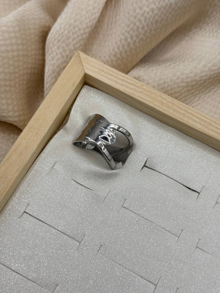 Anillo de acero inoxidable Silver Crawl para venta al por mayor de YOLA