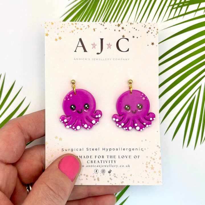 Medium Purple Octopus for wholesale by Annica’s Jewellery Co