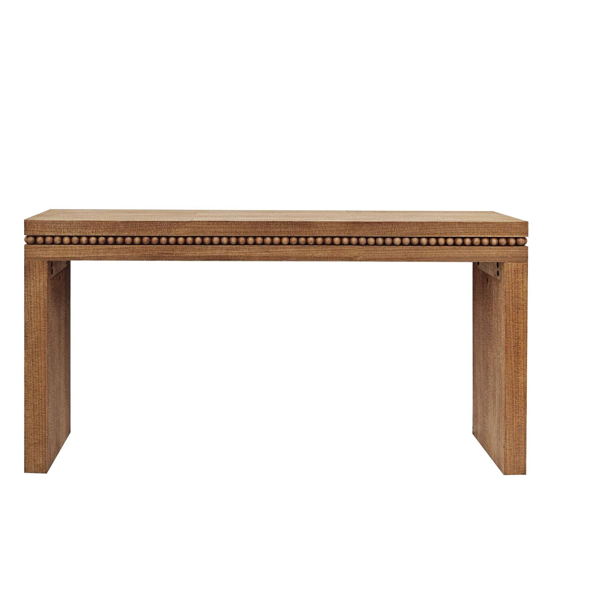 39F Inc. - Wholesale Console Table - 64" Rustic Manufactured Wood Console Table w/Beaded Accent6