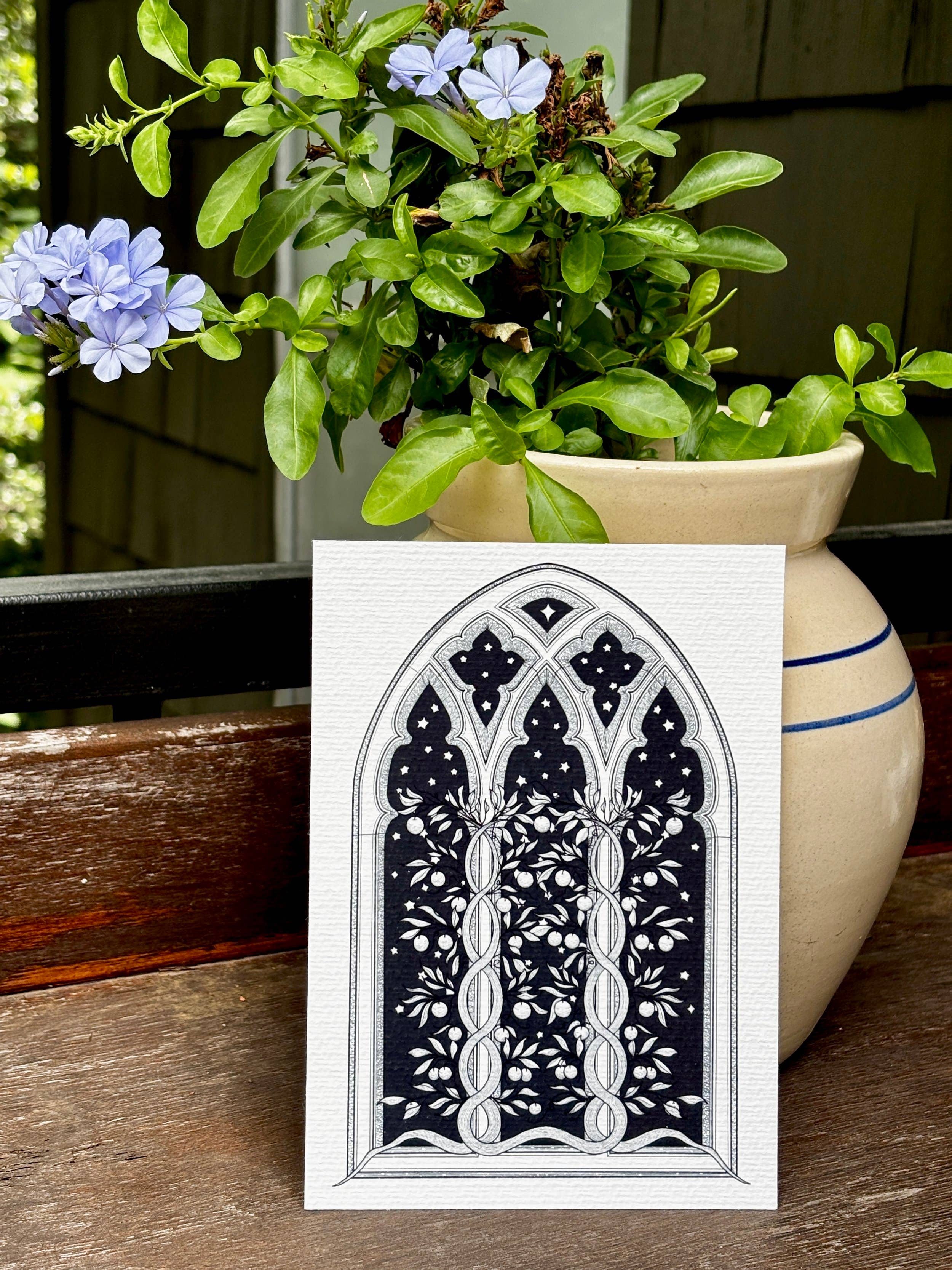 Petrichor & Co. - Wholesale Art Print - Gothic Castle Window Art Print – 5x7 Medieval Wall Art2