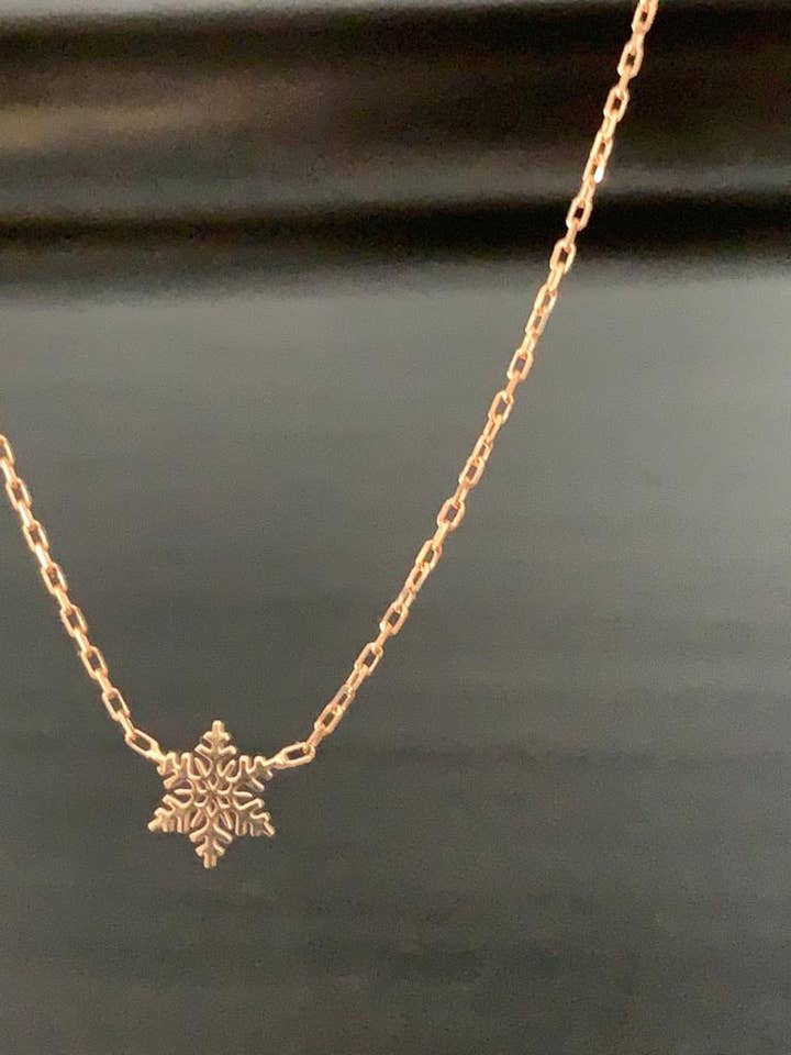 Snowflake Necklace Minimalist for wholesale by BelkyMood