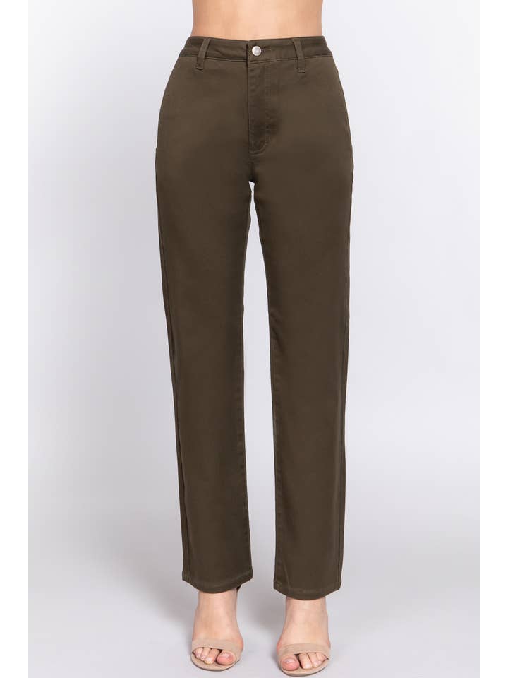 Active Basic | Active USA - Wholesale Pants – Women's - Straight Fit Twill Long Pants 16