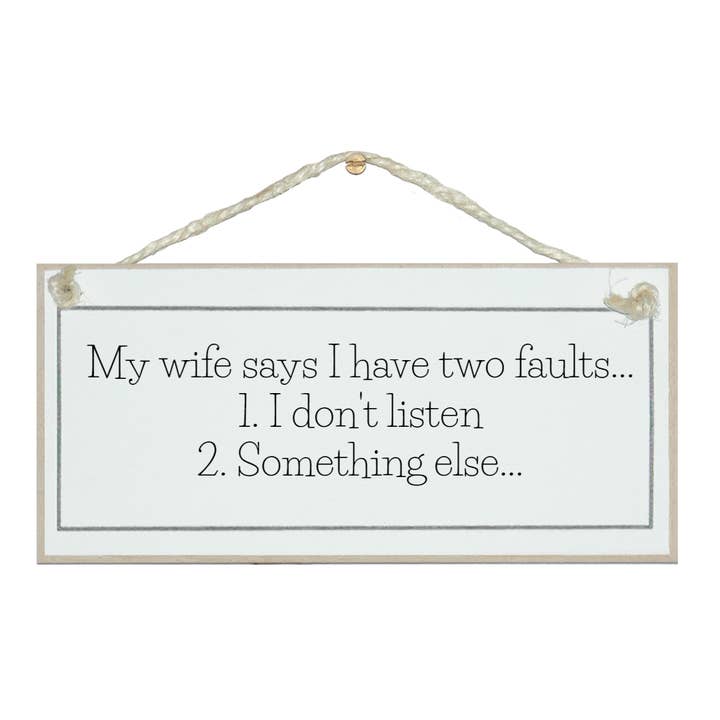 De vrouw zegt dat ik twee fouten heb... Ik luister niet.. Algemene tekens voor wholesale door Crafty Clara