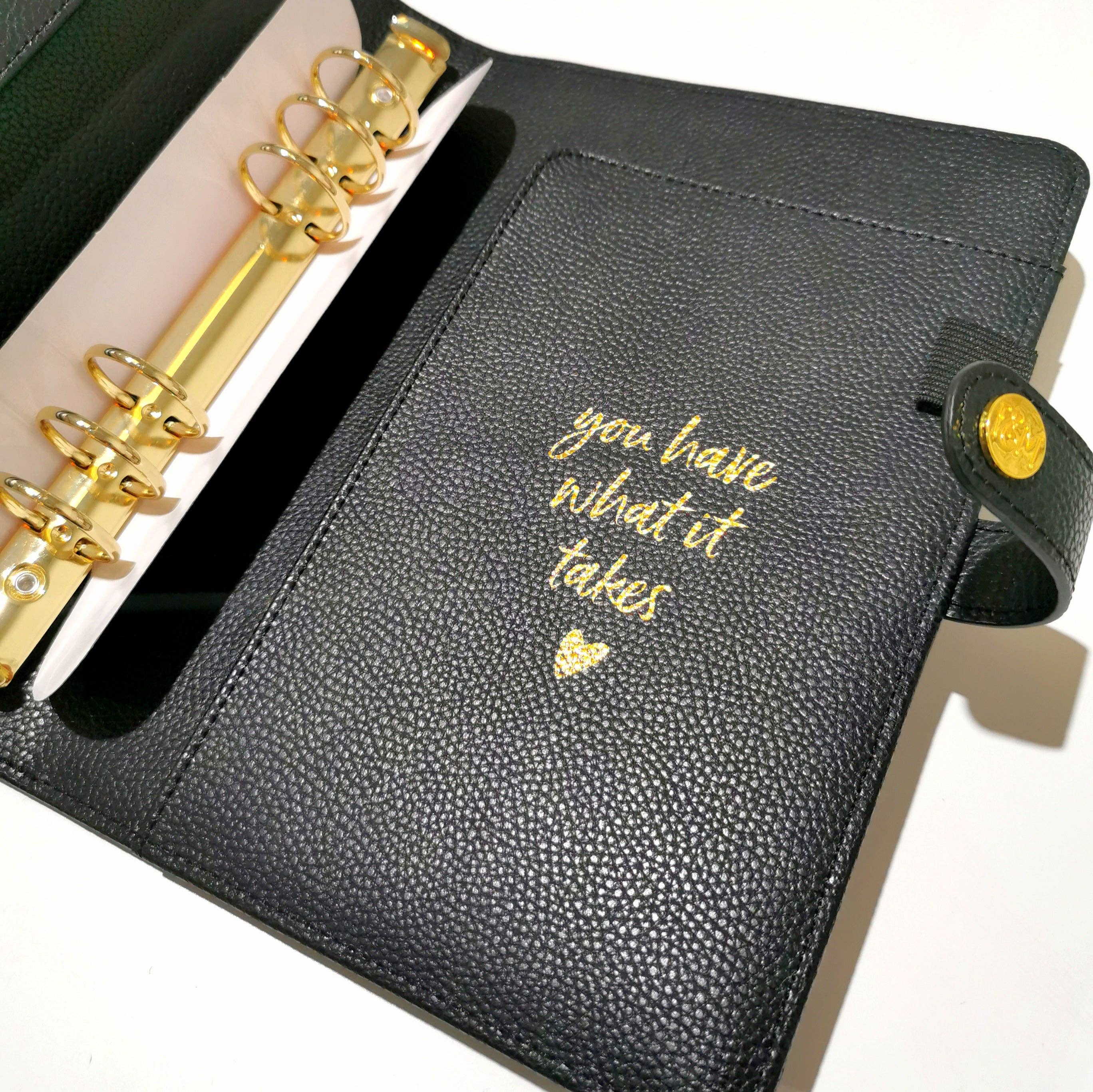 Fox & Moon - Wholesale Planner - Black Quilted Personal Planner4