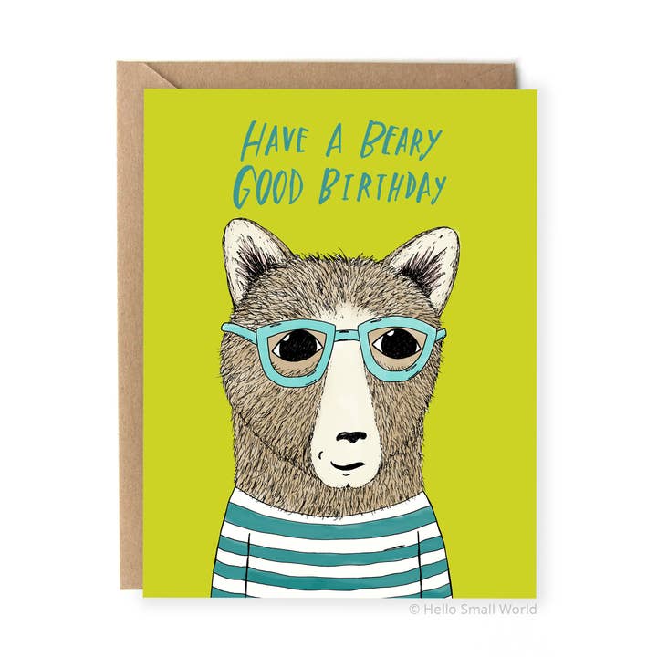 Beary Good Birthday Card for wholesale by Hello Small World