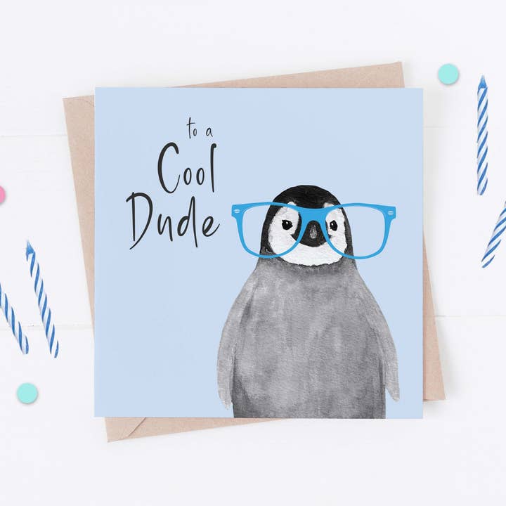 Penguin Greeting Card for wholesale by Richarts Designs