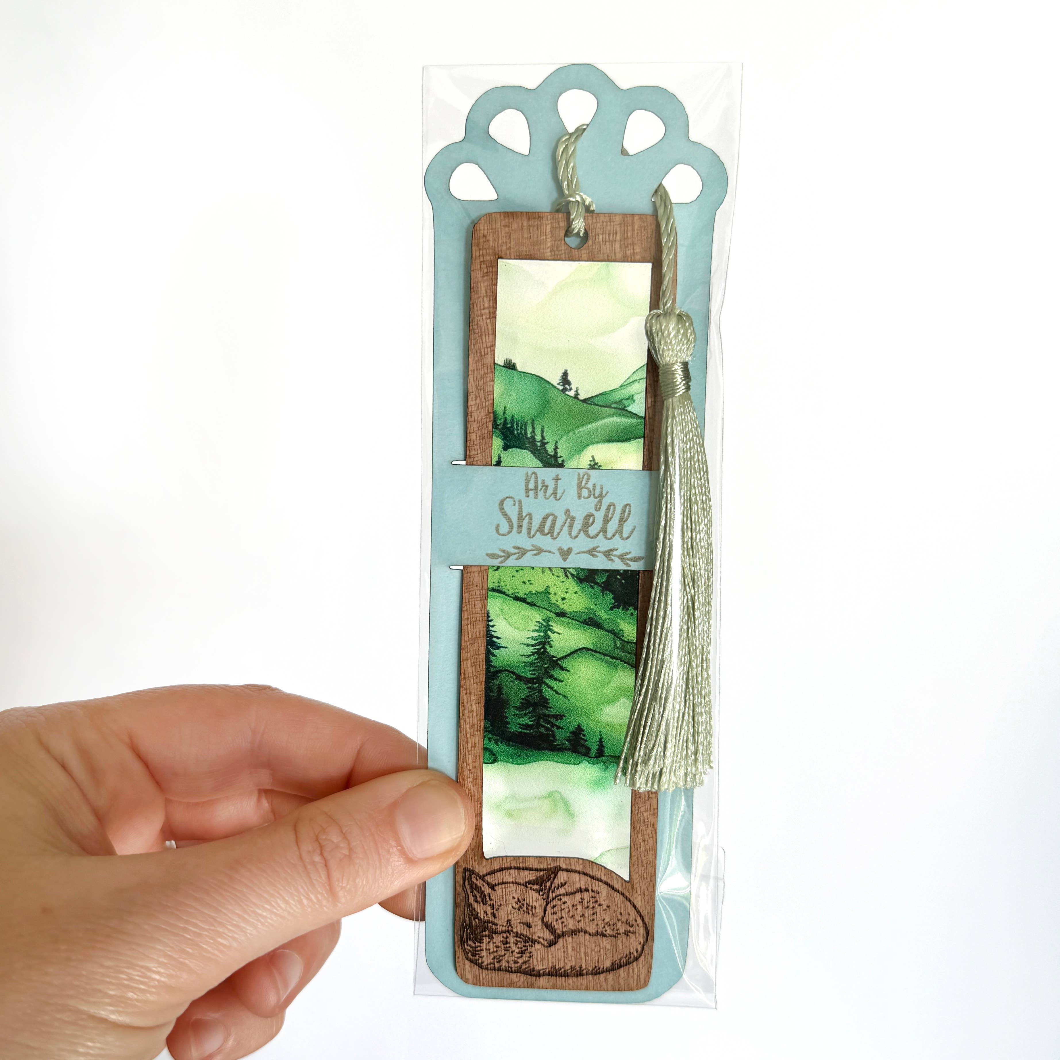 Art by Sharell - Wholesale Bookmark - Fox Bookmark | Wood & Acrylic Tassel Bookmark2