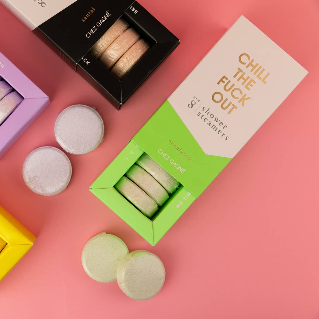 Chez Gagné – Engroshandel Brusefordamper/bombe – Chill The Fuck Up – Aromaterapi brusebombe med eukalyptus – Sæt med 89