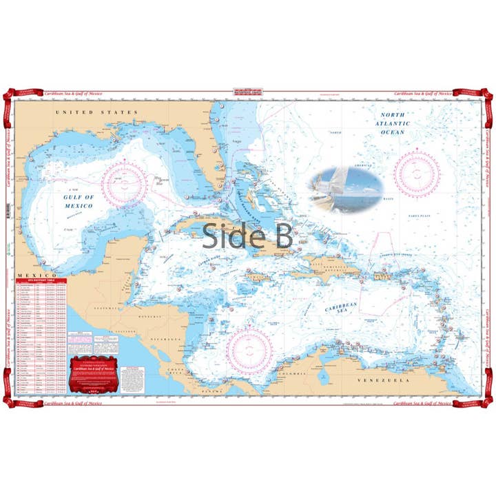 Carte de planification des Caraïbes et du Golfe du Mexique 4 pour la vente par Waterproof Charts
