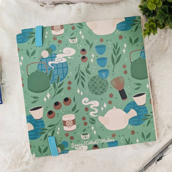 Sugar Cubed Studios - Wholesale Sketchbook/Sketchpad - Green Tea Time Hardcover Sketchbook1
