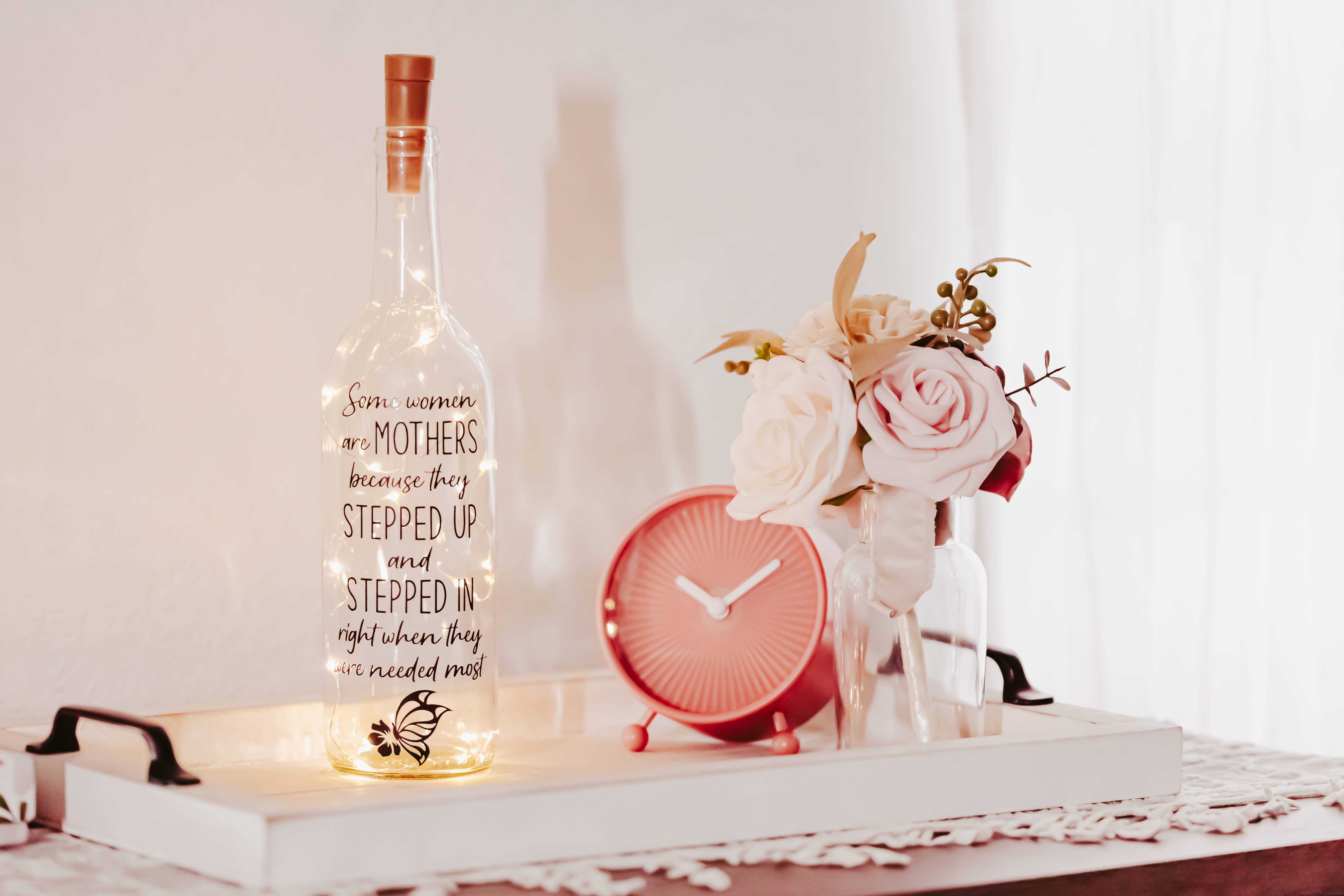 Firefly Home Designs - Wholesale Accent/desk lamp - Mothers Day Gifts, Mothers Day, Spring, Wine Bottle Lamp2