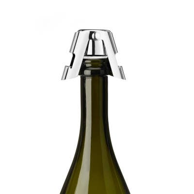 TRUE - Wholesale Wine Stopper - Fizz Chrome Champagne Stopper - Silver or Gold