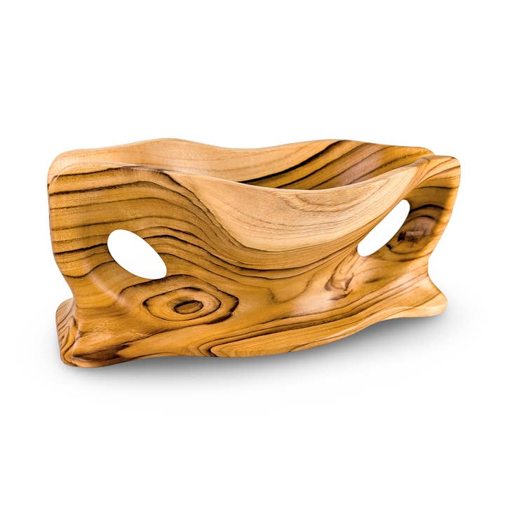 HANDGEFERTIGTE GEFÄSS-SCHALE, Geschnitzte Holzschale, Tischobstschale, Baguetteschale für den Großhandel von baligood