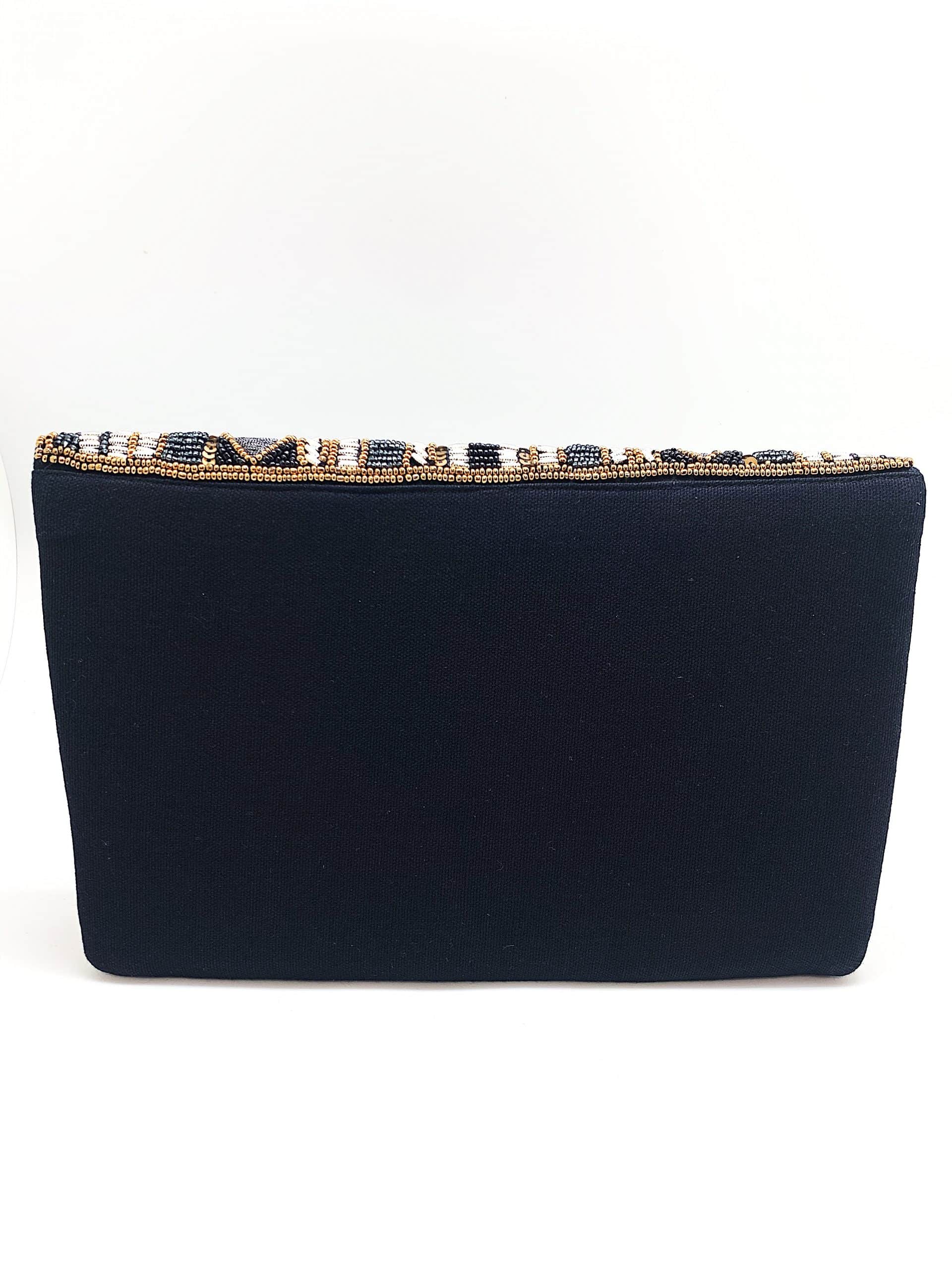 Pizzazz, Inc. - Wholesale Clutch Bag - Women's - Hematite And Black Gatsby Beaded Clutch3