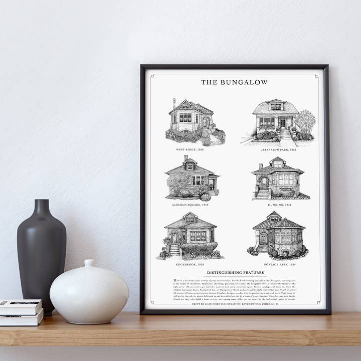 Wonder City Studio - Wholesale Art Print - The Bungalow - Iconic Chicago Home Style Art Print4