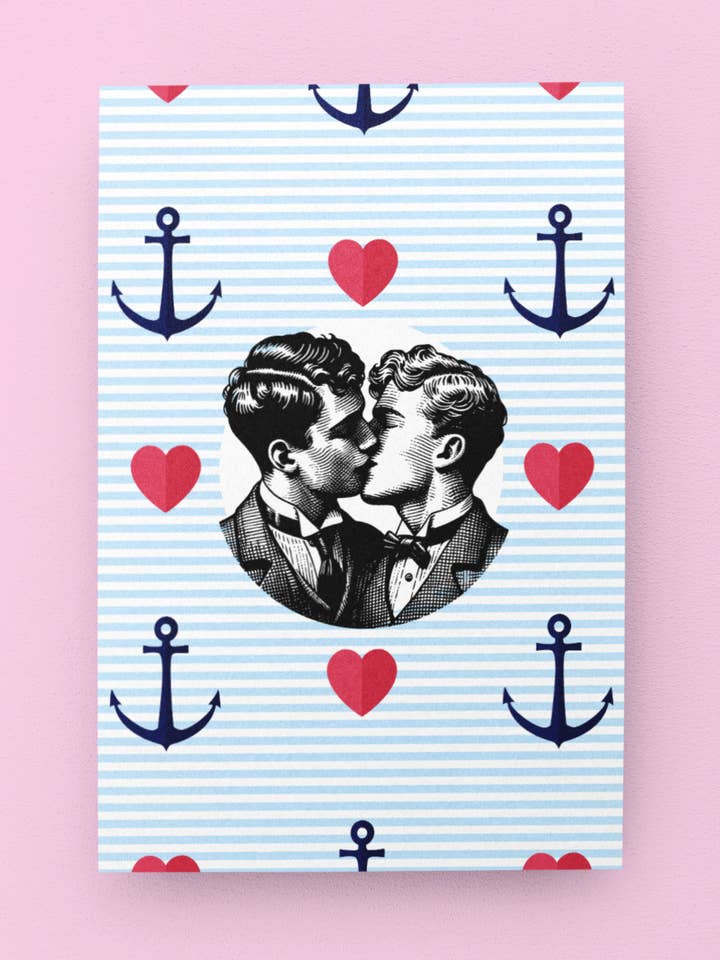 O Cartão do Dia dos Namorados dos Marinheiros - 5 x 7 com Envelope por atacado de Golly Gee Press