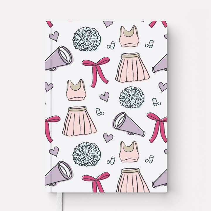Cheerleading Hard Cover Journal - 2 sizes for wholesale by Patterned Goods