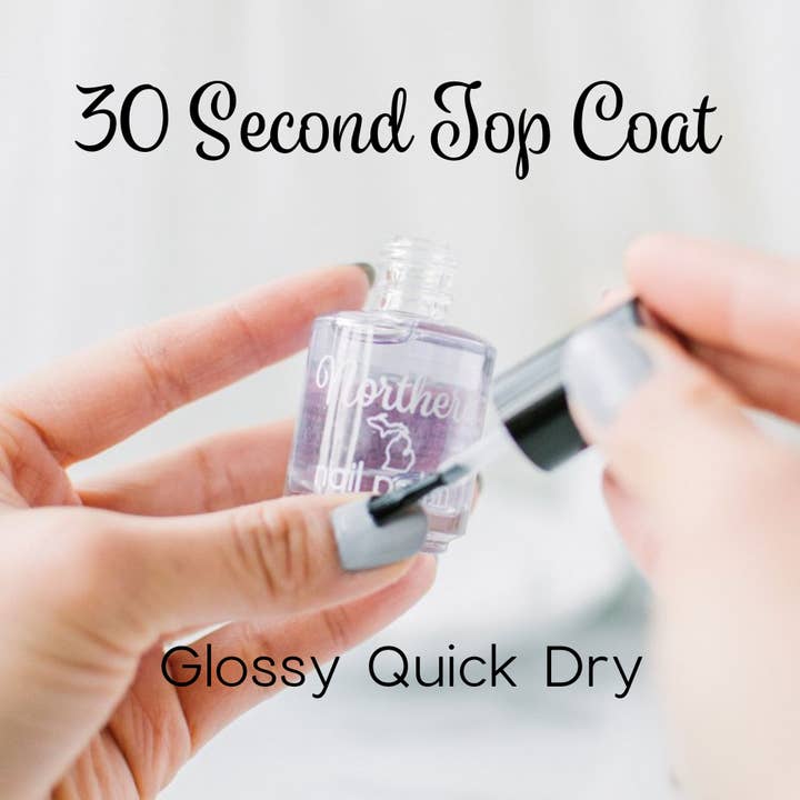 Northern Nail Polish - Wholesale Nail Polish - 30 Second Top Coat ~ Nail Polish Quick Dry Glossy Top Coat