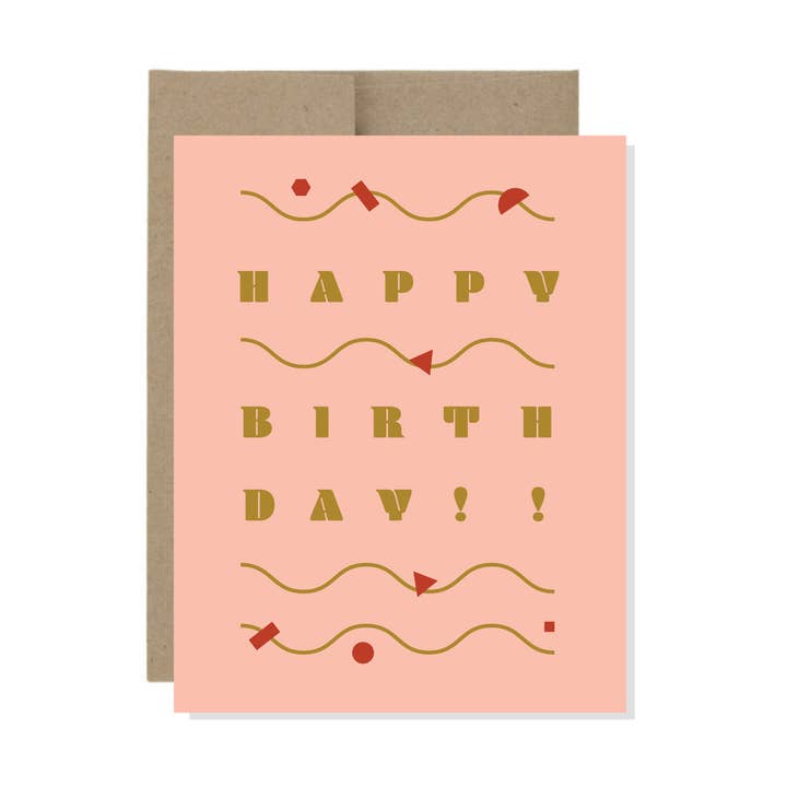 Shapes Birthday - Card for wholesale by Confetti Riot