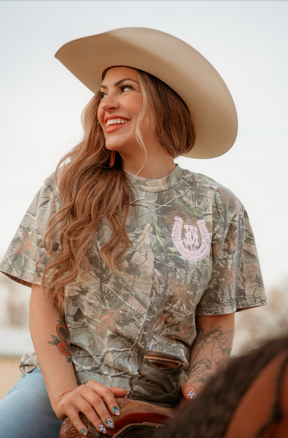 Wilder Made - Wholesale Screen Printed T-Shirt - Women's - 90's Country Kinda Heart Camo Tee4