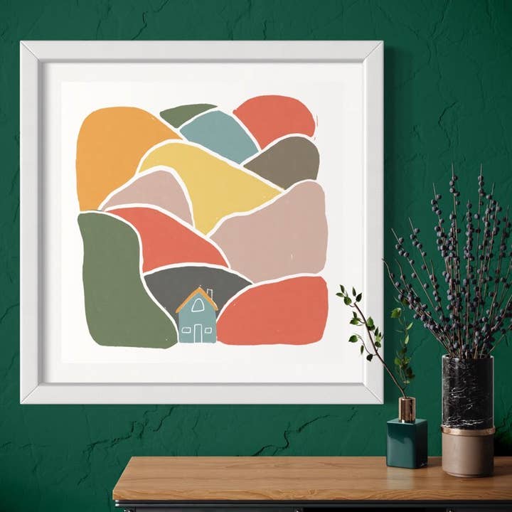 Großes kleines blaues Haus für den Großhandel von Kyndra Sweep illustrations