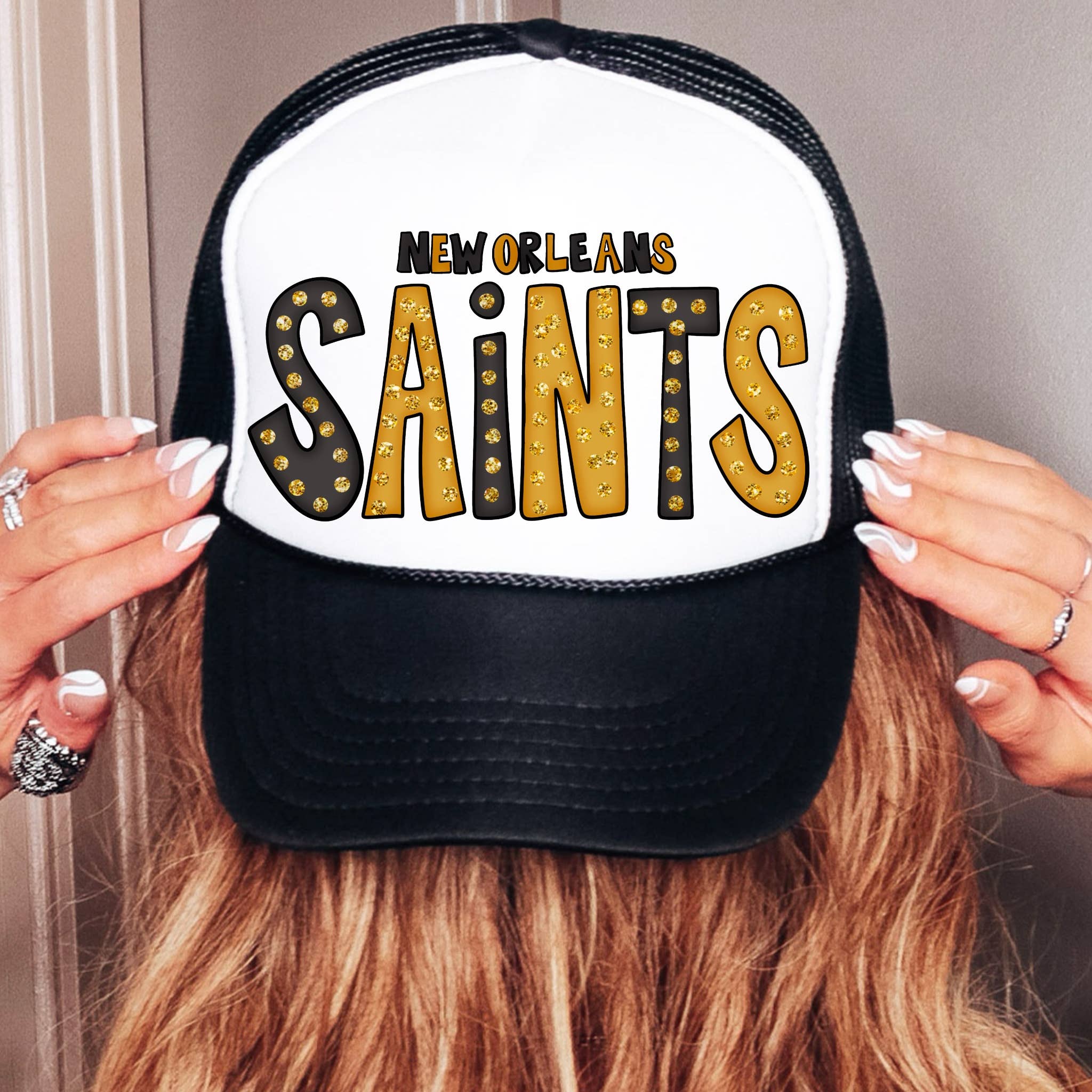 on the Bayou - Wholesale Trucker Hat - Women's - New Orleans saints inspired trucker hat