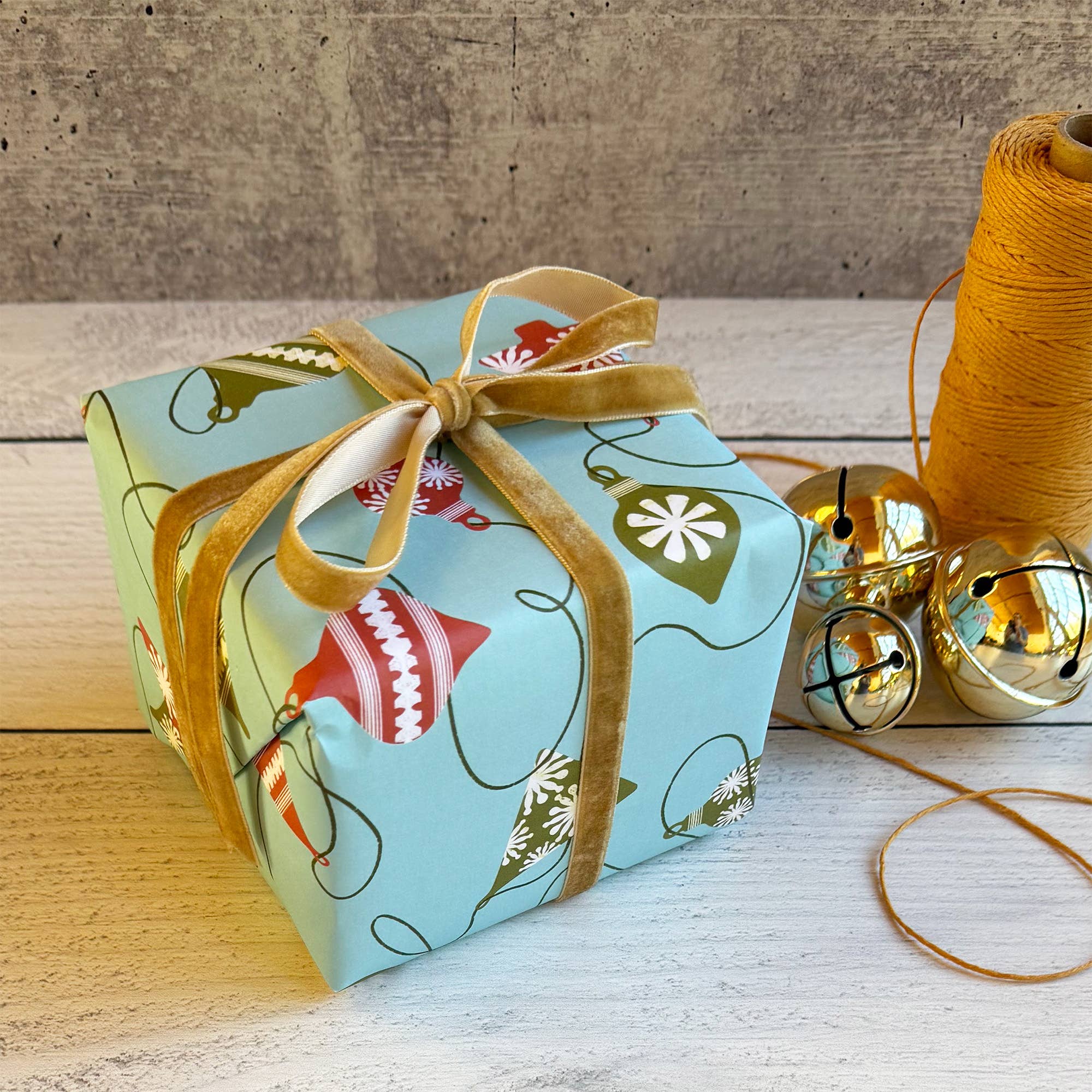 Slow Notes - Wholesale Flat Wrap - Scandinavian Vintage Trees Double-Sided Wrapping Paper2