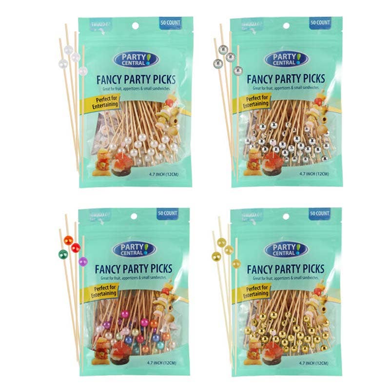 Deluxe Import Trading - Wholesale Tooth Picks/Party Picks - Party Picks Mixed Pearls 50 ct0