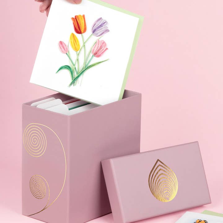 Quilling Card – Großhandel Kartenetui – Damen – Quilling Aufbewahrungsbox für Karten