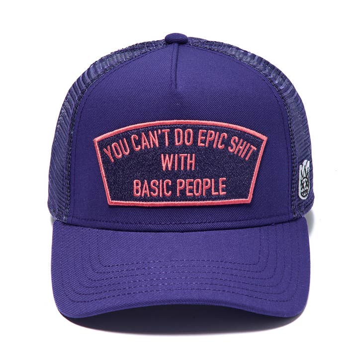 Cult's Mesh Trucker Hat "Epic Shit" In Imperial Palace for wholesale by Cult of Individuality